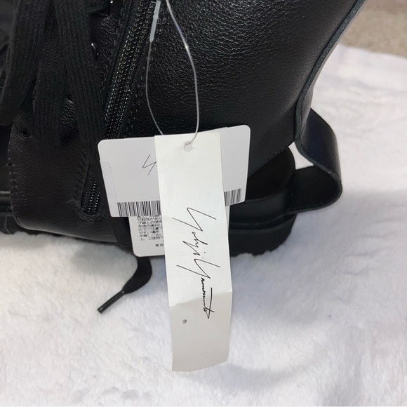 YOHJI YAMAMOTO sandals black leather EU 38 US 8 lug sole gladiator lace up NWT - Picture 13 of 13